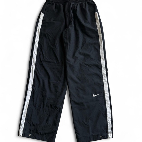 vintage y2k nike black and white baggy track pants size large - Picture 1 of 5
